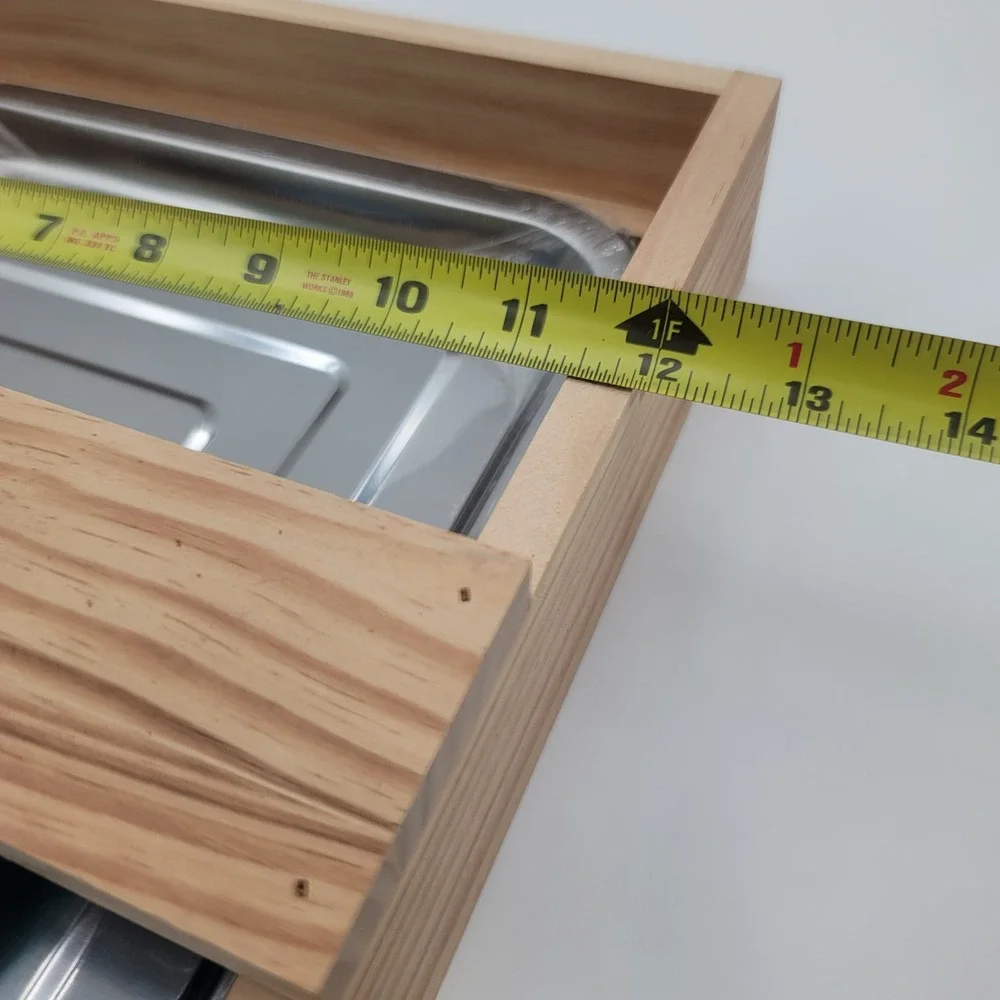 Natural Wood Bird Playstand Tabletop Gym with Stainless Steel Tray and Cups